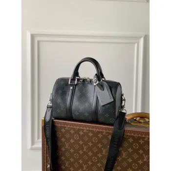LV M46271 Louis Vuitton Keepall Bandouliere 25 Taška Černá