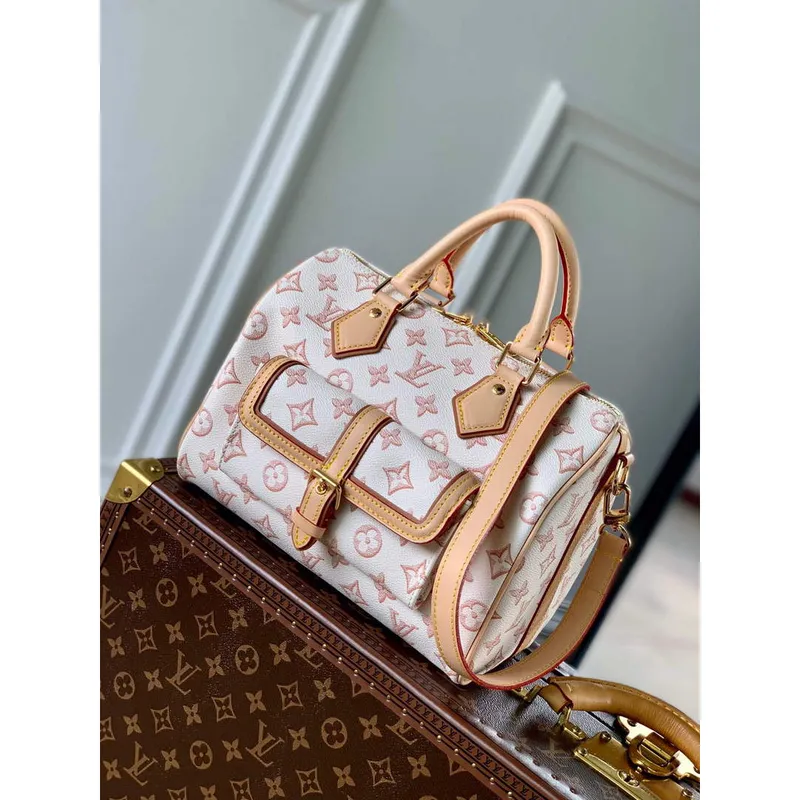 LV M20852 Louis Vuitton Speedy Bandouliere 25 Kabelka Bílá