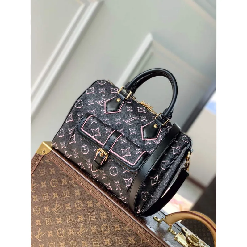 LV M20852 Louis Vuitton Speedy Bandouliere 25 Kabelka Černá