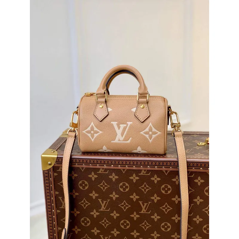 LV M81457 Louis Vuitton Nano Speedy Taška Arizona Béžová