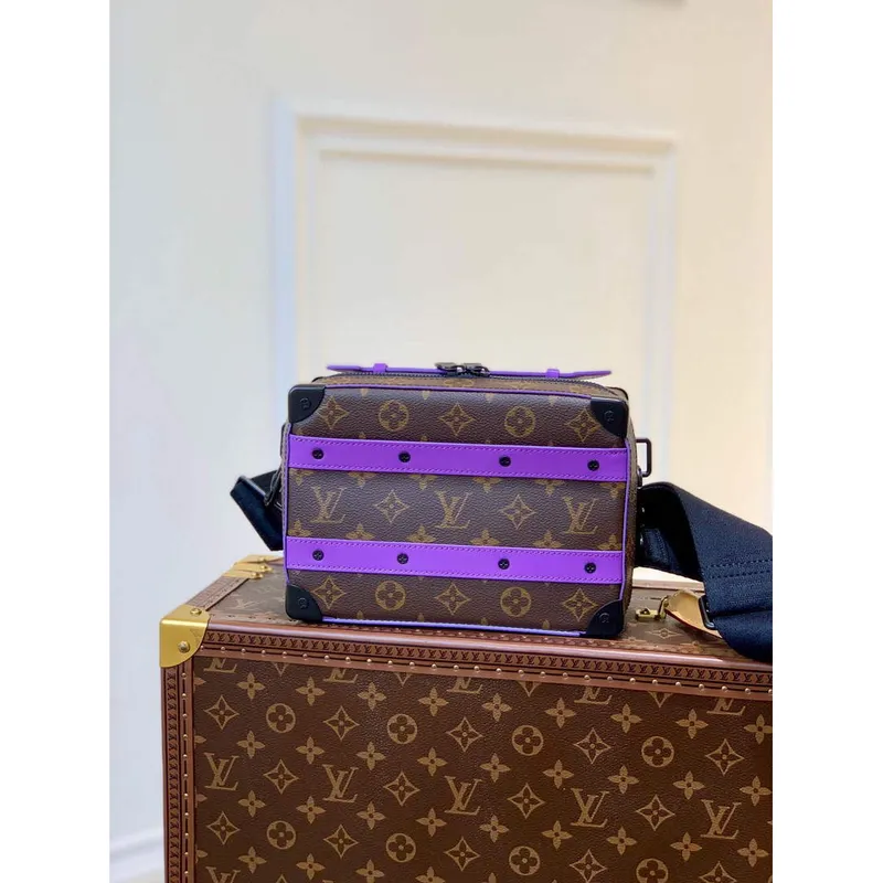 LV M46264 Louis Vuitton Taška Soft Trunk s rukojetí Fialová