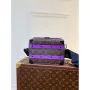 LV M46264 Louis Vuitton Taška Soft Trunk s rukojetí Fialová