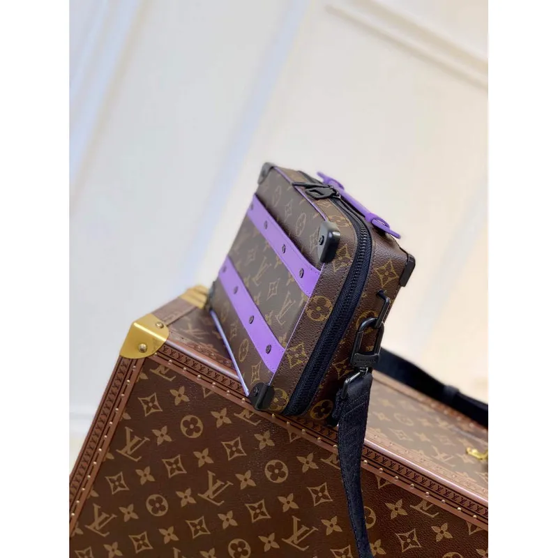 LV M46264 Louis Vuitton Taška Soft Trunk s rukojetí Fialová