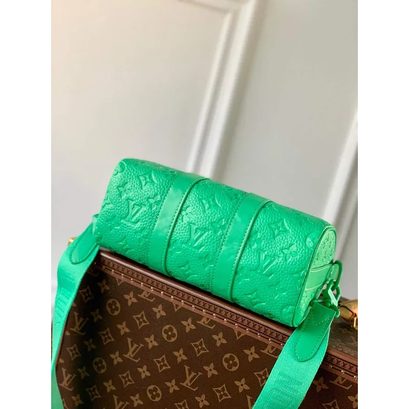 LV M20929 Louis Vuitton Keepall Bandouliere 25 Taška Mátově Zelená