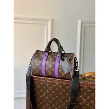 LV M46249 Louis Vuitton Keepall Bandouliere 25 Taška Fialová