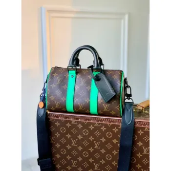 LV M46249 Louis Vuitton Keepall Bandouliere 25 Taška Zelená