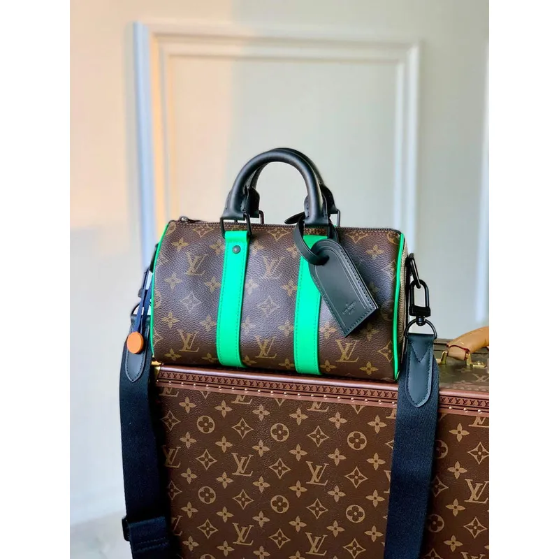 LV M46249 Louis Vuitton Keepall Bandouliere 25 Taška Zelená