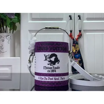 LV M81591 Louis Vuitton LV Taška ve tvaru plechovky fialová