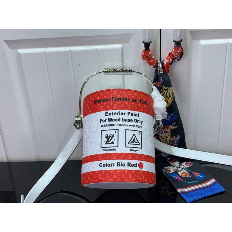 LV M81595 Louis Vuitton LV Taška ve tvaru plechovky červená