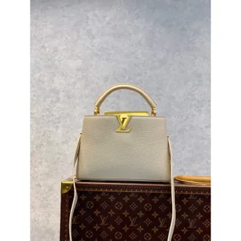 LV M59512 Louis Vuitton Capucines BB Taška Crème Beige / Plume Yellow