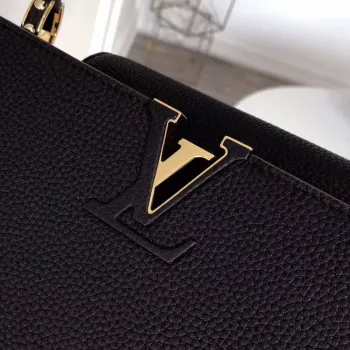 LV M48864 Louis Vuitton MM Capucines Kožená taška M42259 Černá