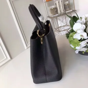 LV M48864 Louis Vuitton MM Capucines Kožená taška M42259 Černá