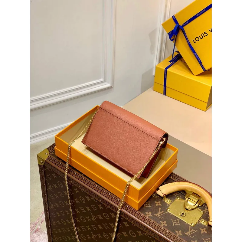 LV M81193 Louis Vuitton Mylockme Chain Pochette Hnědá
