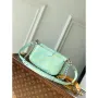 LV M46180 Louis Vuitton Multi Pochette Accessoires Vert d'eau Zelená