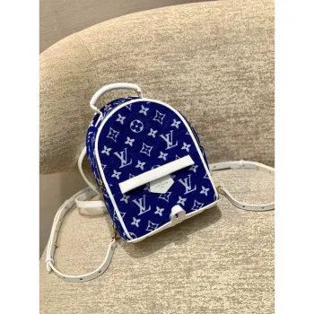 LV M46207 Louis Vuitton palm springs mini taška modrá