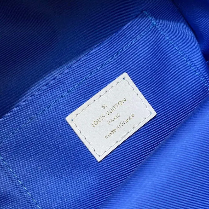 LV M46207 Louis Vuitton palm springs mini taška modrá