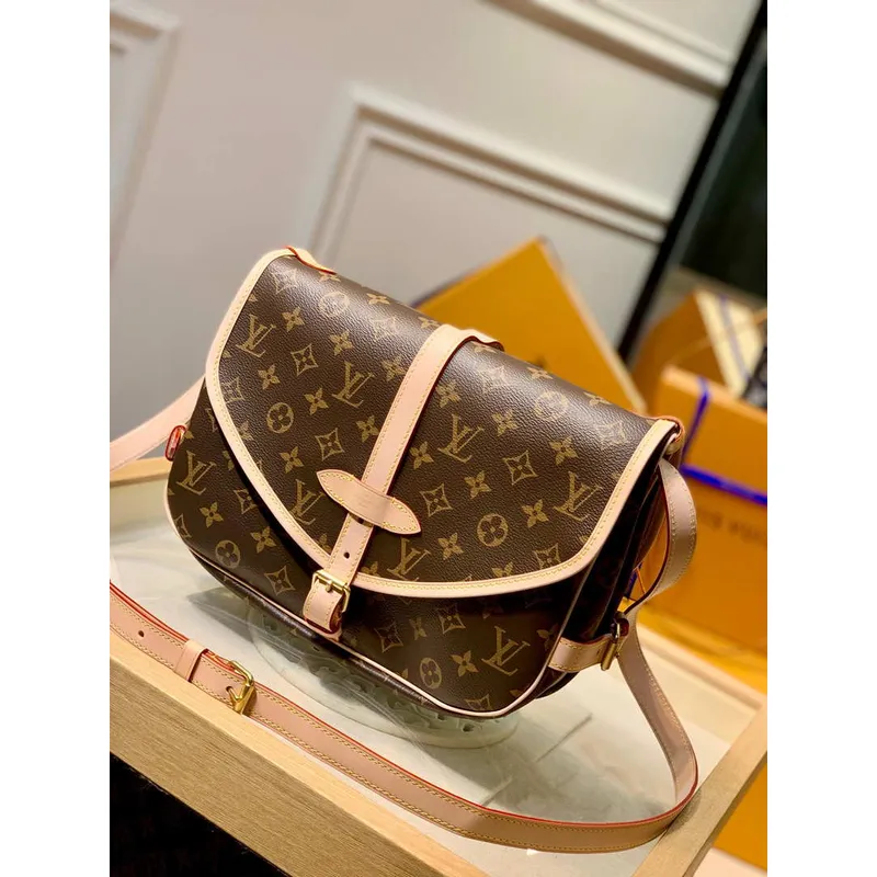LV M40710 Louis Vuitton Saumur Messenger Monogram Taška