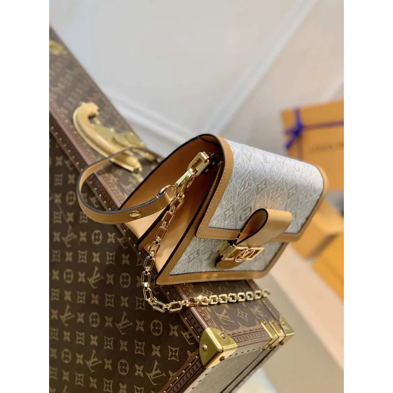 LV M59480 Louis Vuitton Dauphine Mini Taška Monogram Bílá