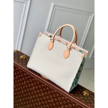 LV M46128 Louis Vuitton Onthego MM Tote Bag žlutá kůže