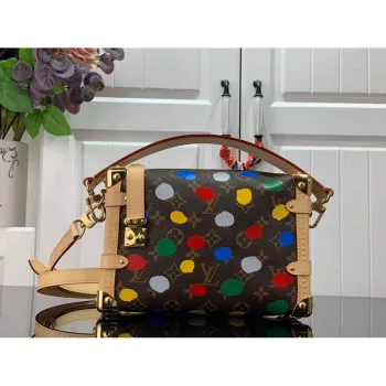 LV M46369 Louis Vuitton Barevný hodvábný sítotisk boční trunk PM taška