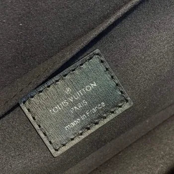 LV M59631 Louis Vuitton Dauphine MM Džínová kožená taška černá