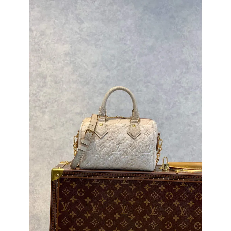 LV M46163 Louis Vuitton Speedy Bandouliere 20 Kabelka Světle Béžová