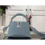 LV M57671 Louis Vuitton Capucines MM Kabelka Světle Modrá
