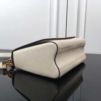 LV M59403 Louis Vuitton Twist MM Epi bílá zrnitá kůže