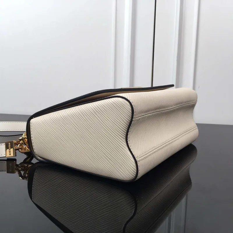 LV M59403 Louis Vuitton Twist MM Epi bílá zrnitá kůže