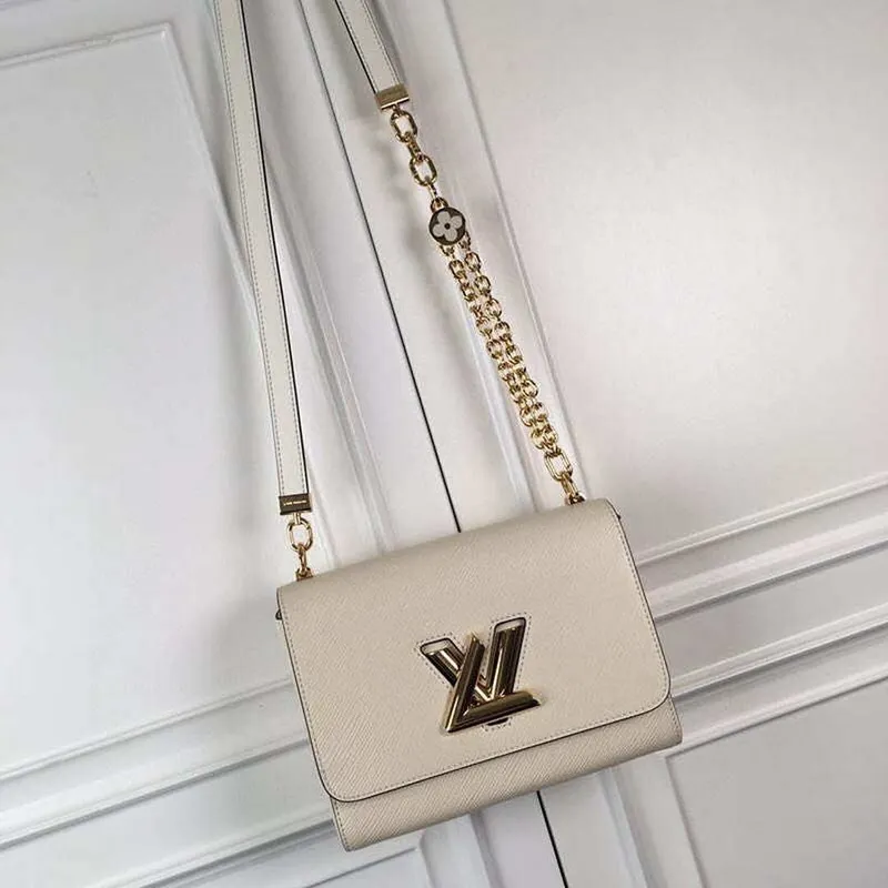 LV M59403 Louis Vuitton Twist MM Epi bílá zrnitá kůže