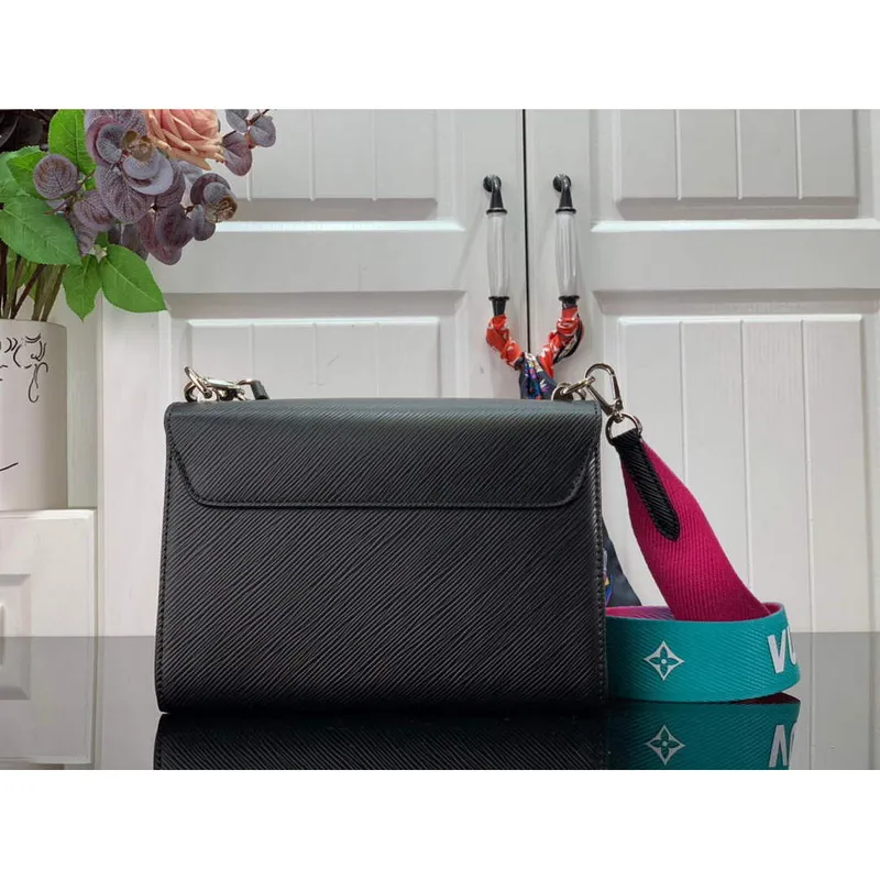 LV M59416 Louis Vuitton Twist MM Epi kůže Kabelka Černá