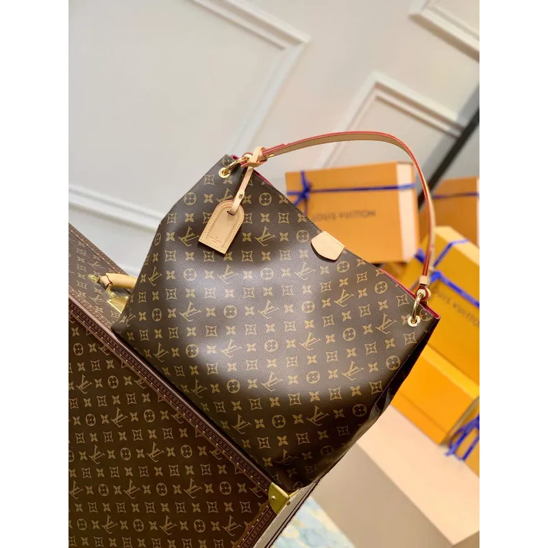 LV M43703 Louis Vuitton Graceful MM M43704 Pivoine Růžová