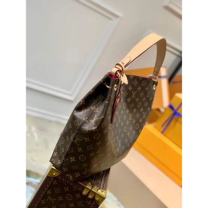 LV M43703 Louis Vuitton Graceful MM M43704 Pivoine Růžová