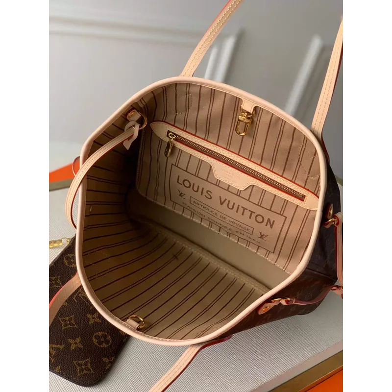 Louis Vuitton LV M41000 Neverfull PM Monogram Canvas Béžová