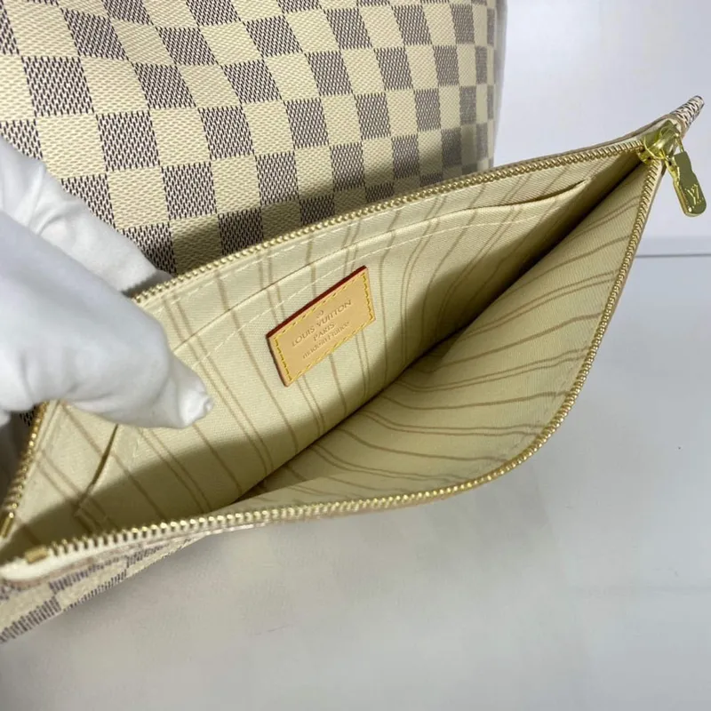 Louis Vuitton LV N41361 Neverfull MM Damier Azur Béžová