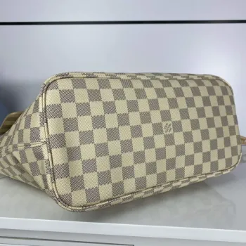 Louis Vuitton LV N41361 Neverfull MM Damier Azur Rose Ballerine Růžová