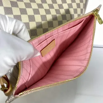 Louis Vuitton LV N41361 Neverfull MM Damier Azur Rose Ballerine Růžová