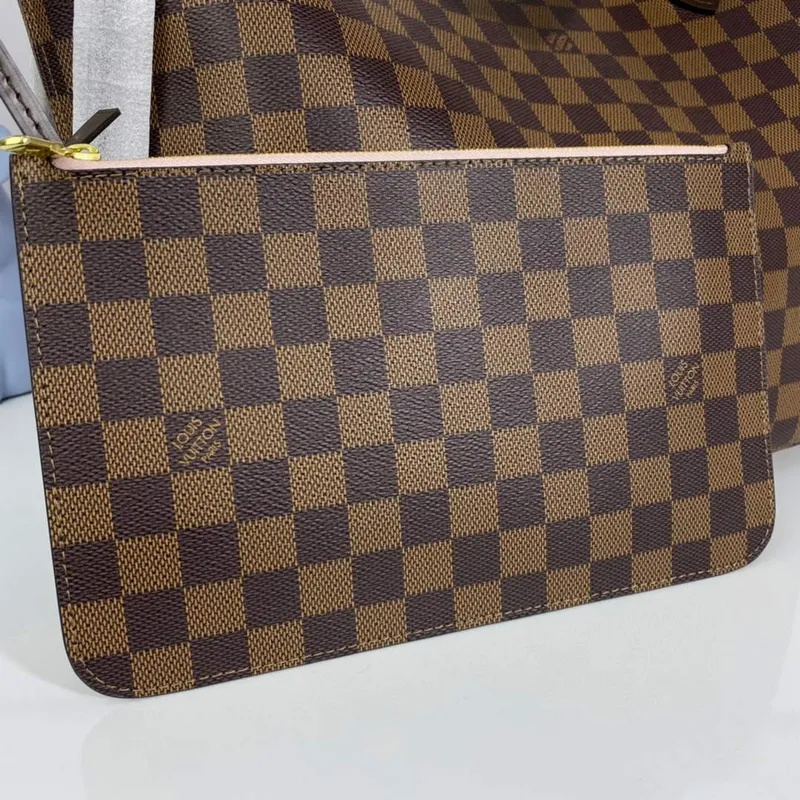 Louis Vuitton LV N41603 Neverfull MM Damier Ebene Rose Ballerine Růžová