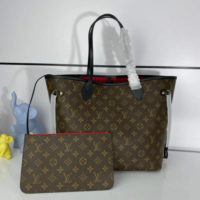 Louis Vuitton LV M41176 Neverfull MM Monogram Canvas Černá
