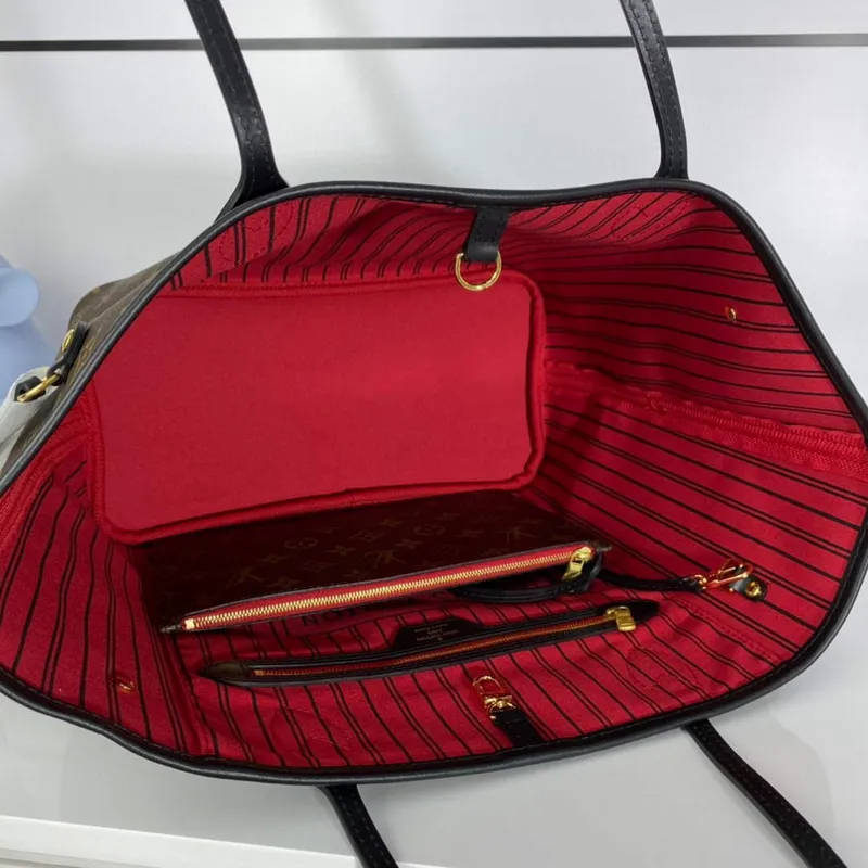 Louis Vuitton LV M41176 Neverfull MM Monogram Canvas Černá