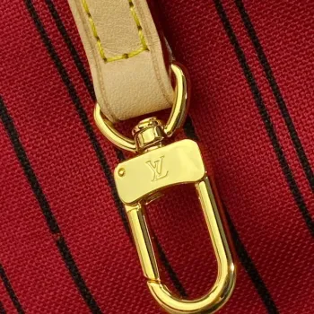 Louis Vuitton LV M41177 Neverfull MM Monogram Canvas Cerise Red