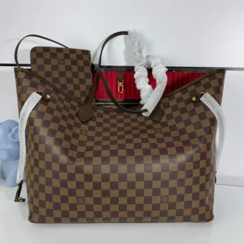 Louis Vuitton LV N41357 Neverfull GM Damier Ebene potažená plátno