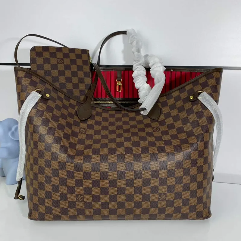 Louis Vuitton LV N41357 Neverfull GM Damier Ebene potažená plátno