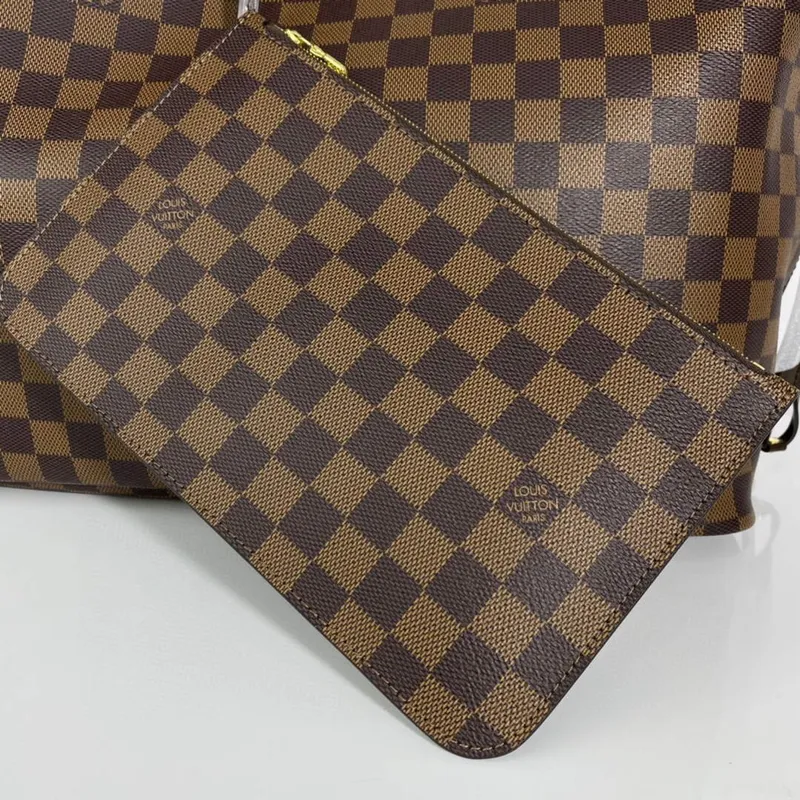 Louis Vuitton LV N41357 Neverfull GM Damier Ebene potažená plátno