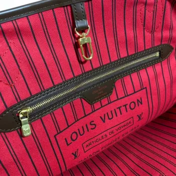 Louis Vuitton LV N41357 Neverfull GM Damier Ebene potažená plátno