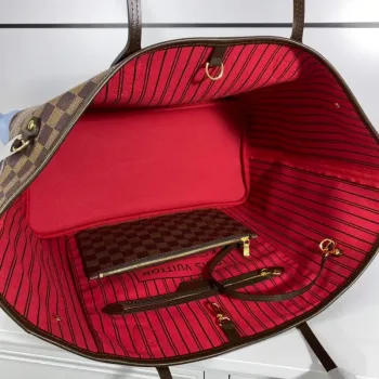 Louis Vuitton LV N41357 Neverfull GM Damier Ebene potažená plátno