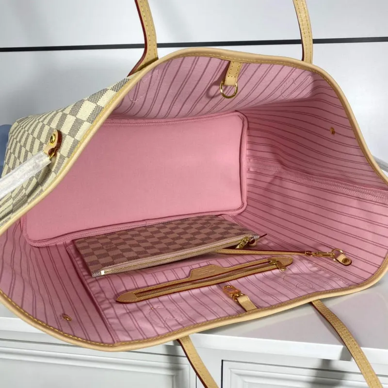 Louis Vuitton LV N41604 Neverfull GM Damier Azur potažená plátno