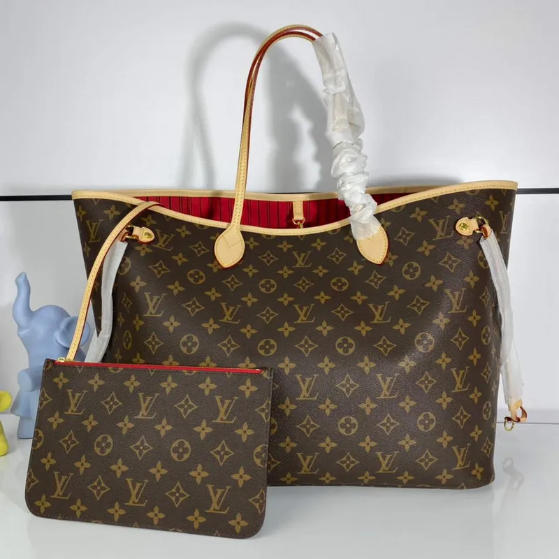 Louis Vuitton LV M40991 Neverfull GM Monogram Canvas Červená