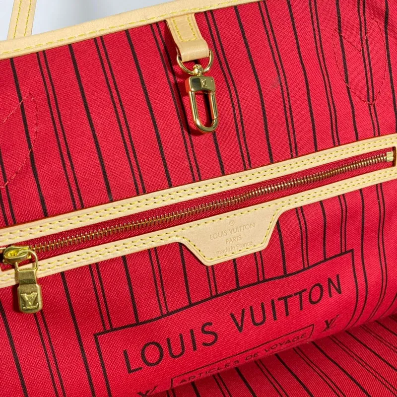 Louis Vuitton LV M40991 Neverfull GM Monogram Canvas Červená