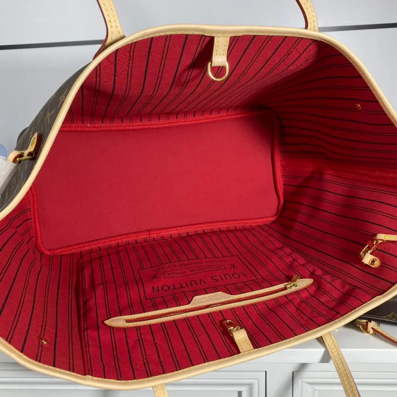Louis Vuitton LV M40991 Neverfull GM Monogram Canvas Červená